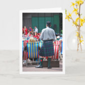 Mann in Kilt Karte (Gelbe Blume)