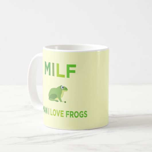 Mann in Liebe Frösche Kaffeetasse (Vorderseite Links)