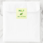 Mann in Liebe Frösche Quadratischer Aufkleber (Tasche)