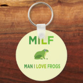 Mann in Liebe Frösche Schlüsselanhänger (Vorderseite)