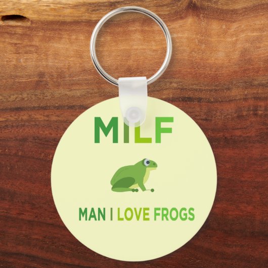 Mann in Liebe Frösche Schlüsselanhänger (Vorderseite)