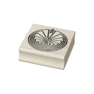 MANN IN MAZE Gold + Deinem Hintergrund Gummistempel