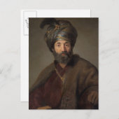 Mann in orientalischer Kostüme, c.1635 (Öl auf Lei Postkarte (Vorne/Hinten)