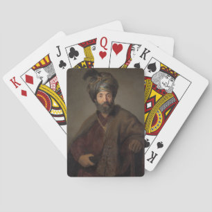 Mann in orientalischer Kostüme, c.1635 (Öl auf Lei Spielkarten