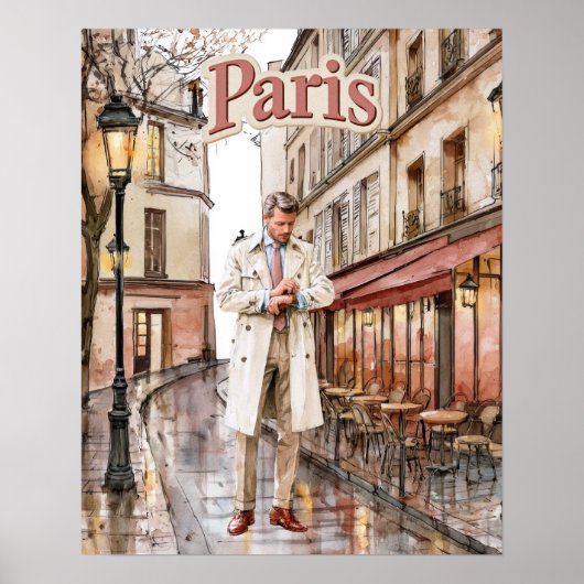 Mann in Paris Poster (Vorne)