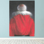 Mann in Red Coat Leinwanddruck (Insitu (Holzboden))