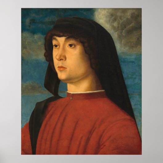 Mann in Rot - Giovanni Bellini Kunstgedicht Poster (Vorne)