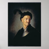 Mann in Rüstung - Rembrandt - c1632 Poster (Vorne)