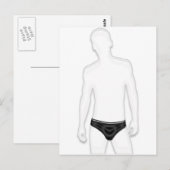 Mann in Unterwäsche Postkarte (Vorne/Hinten)