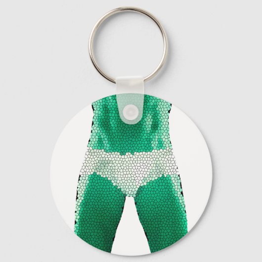 Mann in Unterwäsche Schlüsselanhänger (Vorderseite)