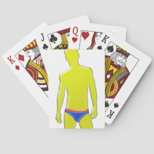Mann in Unterwäsche Spielkarten