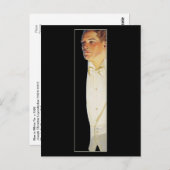 Mann in weißer Krawatte von Leyendecker Postkarte (Vorne/Hinten)