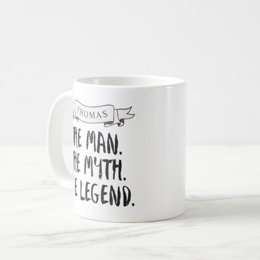 Mann, individueller Name der Mythos-Legenden-| Kaffeetasse (Vorderseite Links)