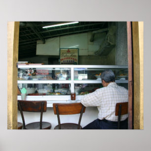 Mann isst allein poster