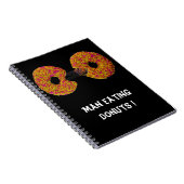 Mann isst Donuts ! Notizbuch Notizblock (Rechte Seite)