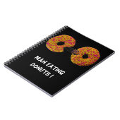 Mann isst Donuts ! Notizbuch Notizblock (Linke Seite)