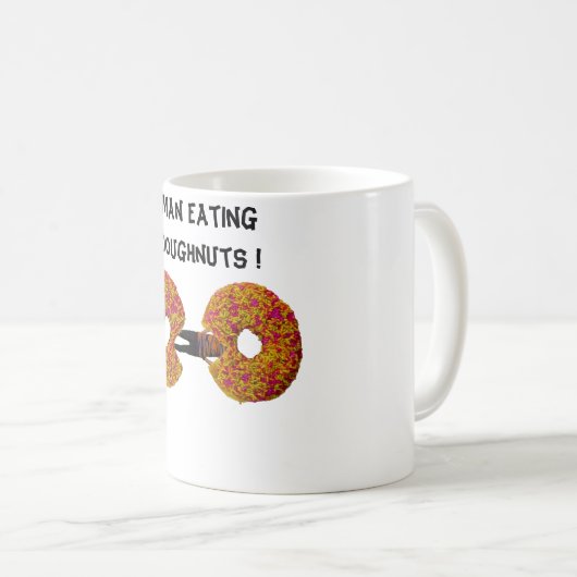 Mann isst Doughnut ! Kaffeetasse (VorderseiteRechts)