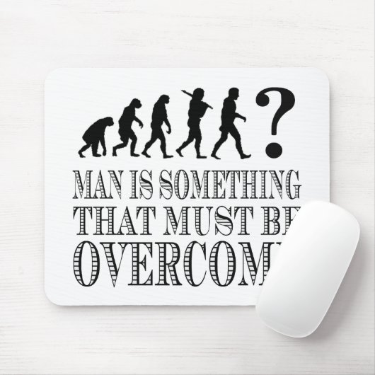 Mann ist etwas, der überwunden werden muss mousepad (Mit Mouse)