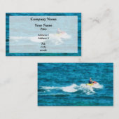 Mann-Jet-Skifahren Visitenkarte (Vorne/Hinten)