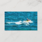 Mann-Jet-Skifahren Visitenkarte (Rückseite)