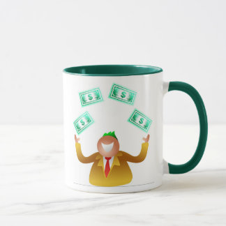 Mann-jonglierende Dollar Tasse