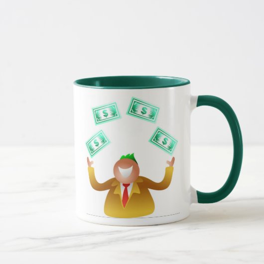 Mann-jonglierende Dollar Tasse (Rechts)