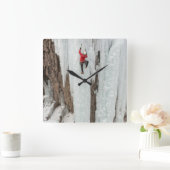 Mann Klettereis, Colorado Quadratische Wanduhr (Zuhause)