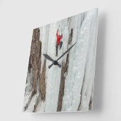 Mann Klettereis, Colorado Quadratische Wanduhr (Winkel)