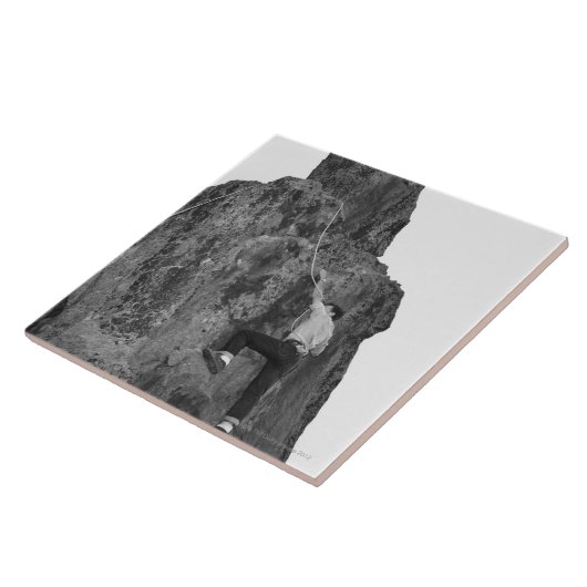 Mann-Klettern Fliese (Seite)