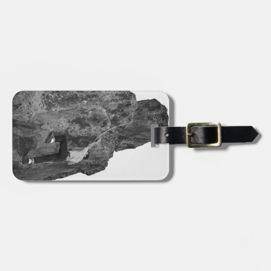 Mann-Klettern Gepäckanhänger (Vorderseite horizontal)