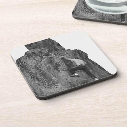 Mann-Klettern Untersetzer (Linke Seite)