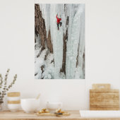 Mann klettert Eis, Colorado Poster (Küche)