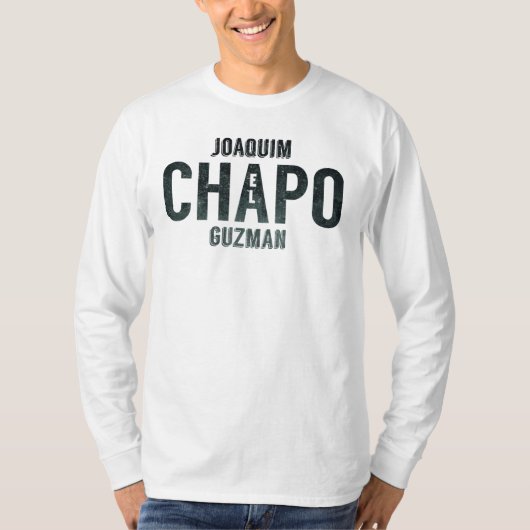 Mann-lange Hülse Joaquin-EL Chapo Guzman T-Shirt (Vorderseite)