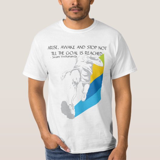 Mann-Laufen, Plakat inspirierend T-Shirt (Vorderseite)