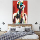 Mann Leinwanddruck (Insitu (Schlafzimmer))