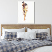 Mann Leinwanddruck (Insitu (Schlafzimmer))