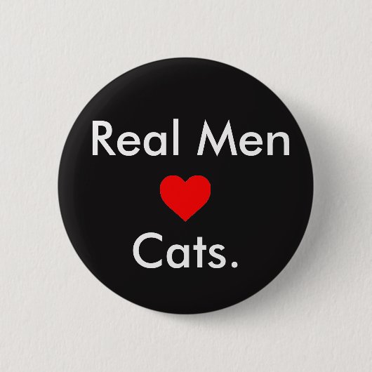 Mann-Liebe-Katzen Button (Vorderseite)