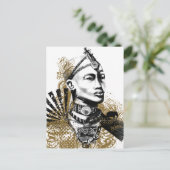 Mann Löwen Maasai Postkarte (Stehend Vorderseite)