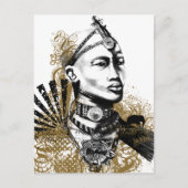 Mann Löwen Maasai Postkarte (Vorderseite)