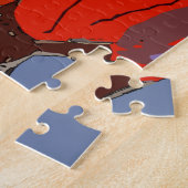 Mann Mirror mit blauem Handtuch, Puzzle (Seite)