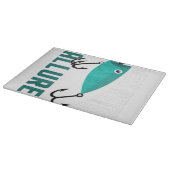 Mann mit anregendem Fischfang T - Shirt Schneidebrett (Ecke)