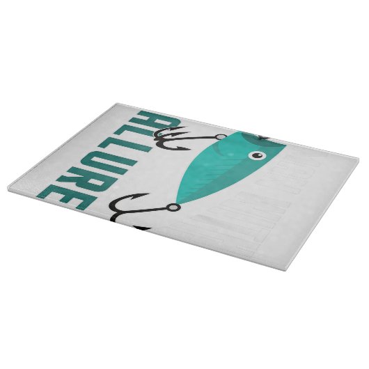 Mann mit anregendem Fischfang T - Shirt Schneidebrett (Ecke)