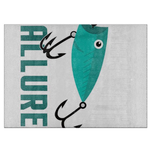 Mann mit anregendem Fischfang T - Shirt Schneidebrett (Vorderseite)