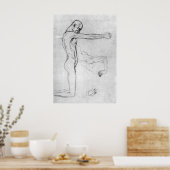 Mann mit ausgestreckten Armen von Gustav Klimt Poster (Küche)