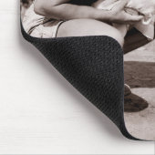 Mann mit Baby Kangaroo Mousepad (Ecke)