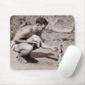 Mann mit Baby Kangaroo Mousepad (Mit Mouse)