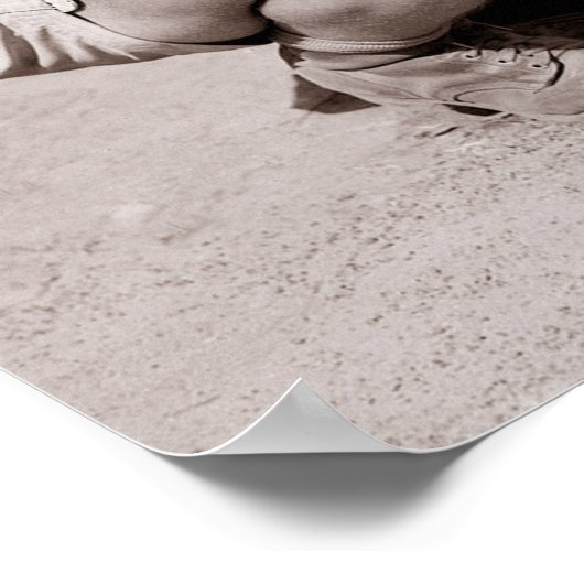 Mann mit Baby Kangaroo Poster (Ecke)