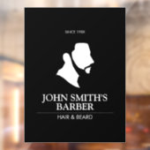 Mann mit Barberlogo Fensteraufkleber (Blatt 2)