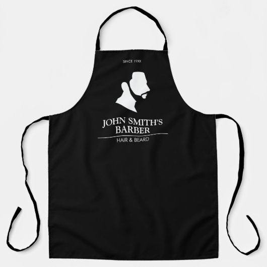 Mann mit Barberlogo-Schürze Schürze (Vorderseite)