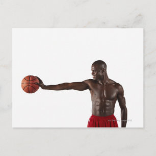 Mann mit Basketball Postkarte